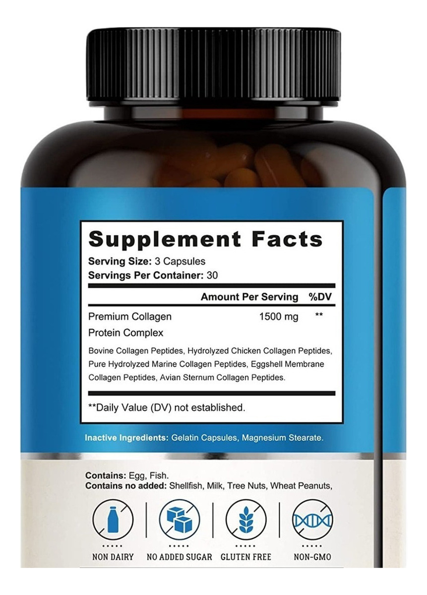 Salud y Equipamiento Médico - Colageno Nurturly 90 Cap 1500 mg 1