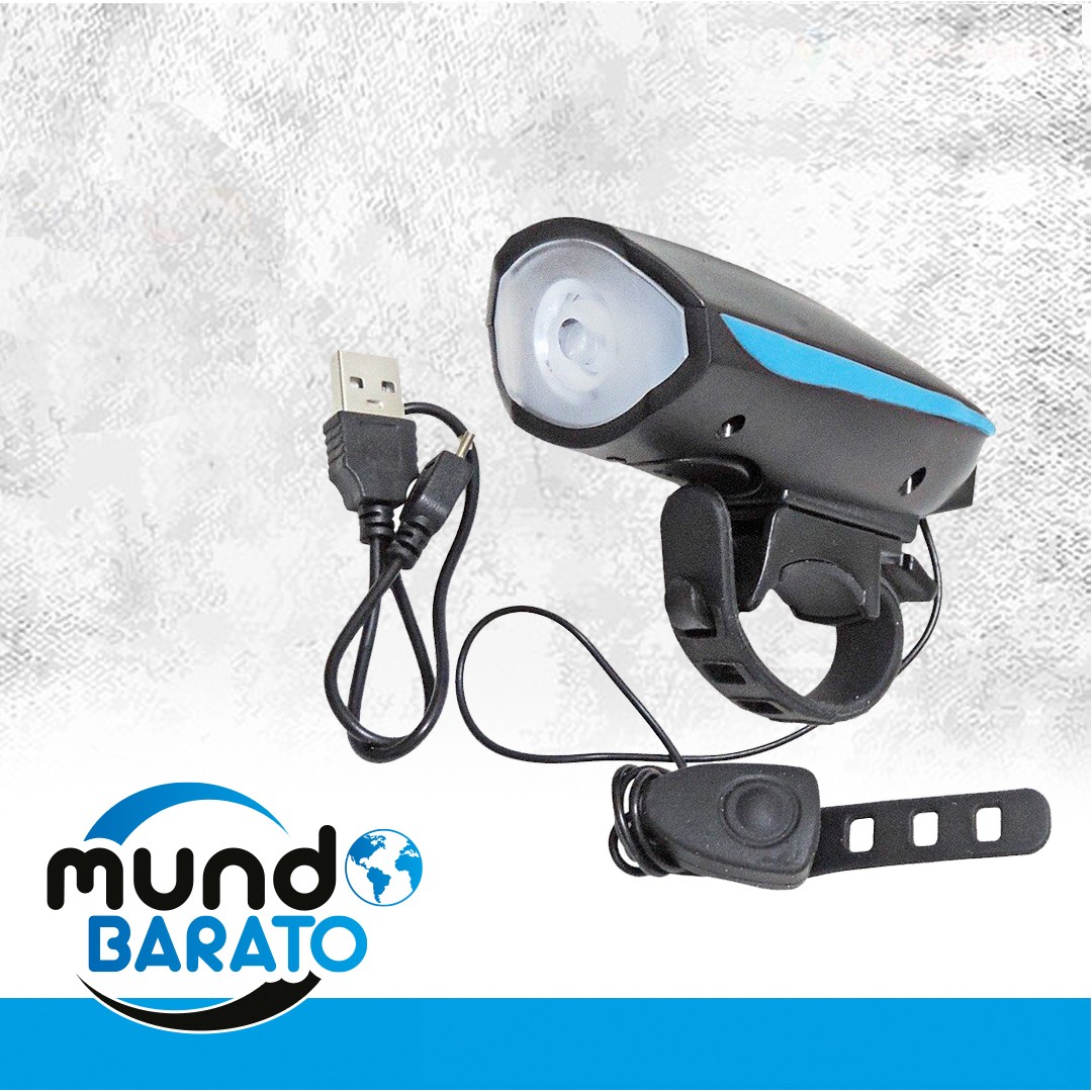 bicicletas y accesorios - Bocina + Luz LED Foco Bicicleta. RECARGABLE BIKE ciclismo MTB ARO 29 27 1
