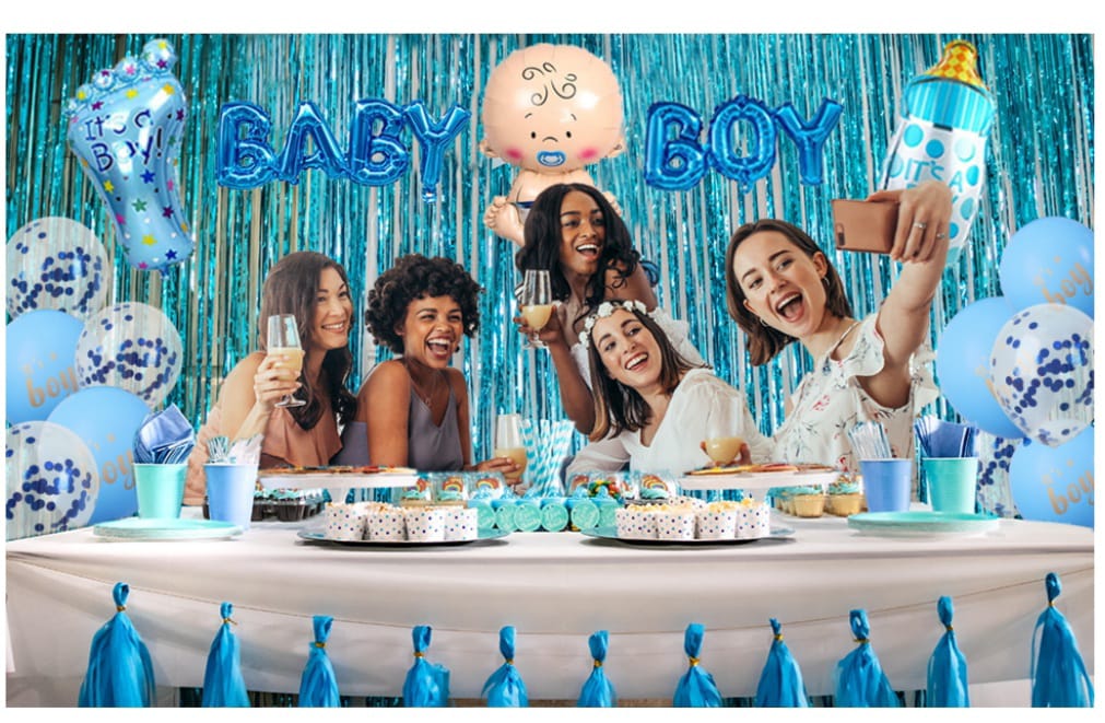 accesorios -   DECORACION BABY SHOWER Azul y rosa 7