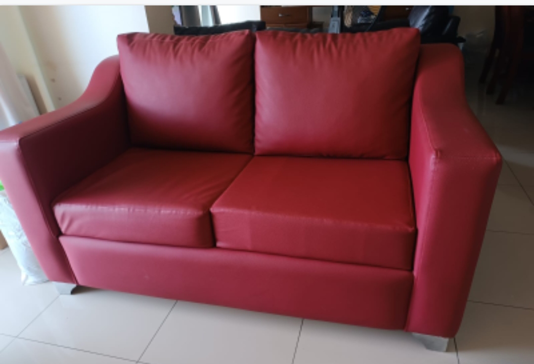 muebles y colchones - Sofa Rojo 2