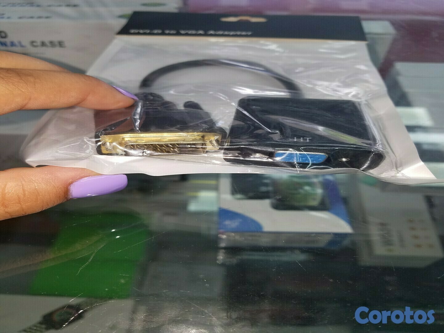 accesorios para electronica - Adaptador convertidor DVI-D a VGA 3