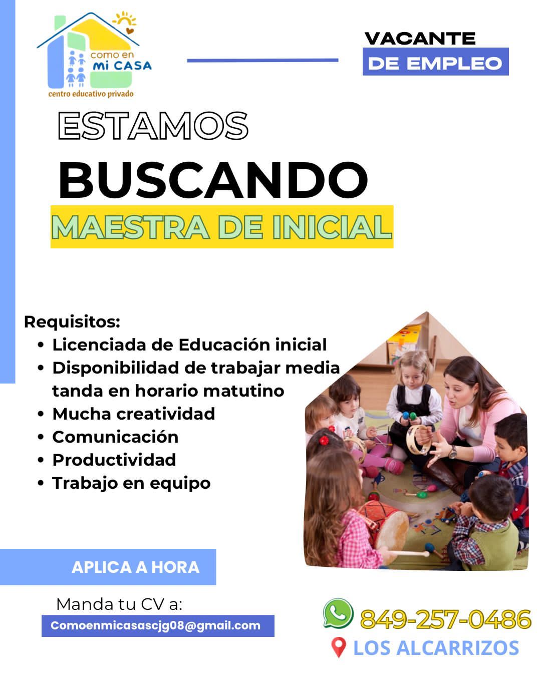 empleos disponibles - LICENCIATURA EN EL NIVEL INICIAL 1