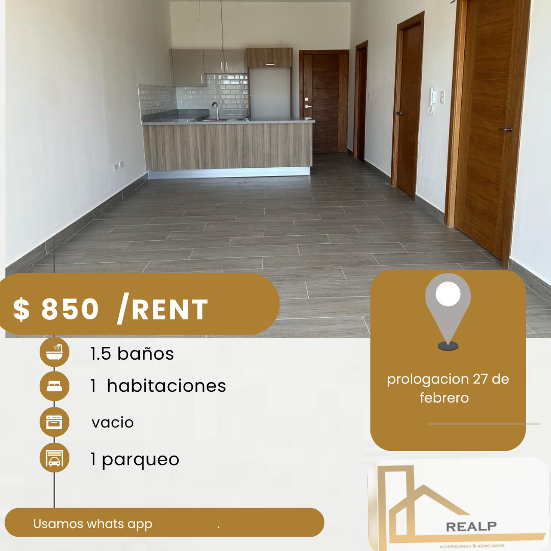 apartamentos - hermoso apartamento para entrenar sobre la prolongación 27 de febrero 