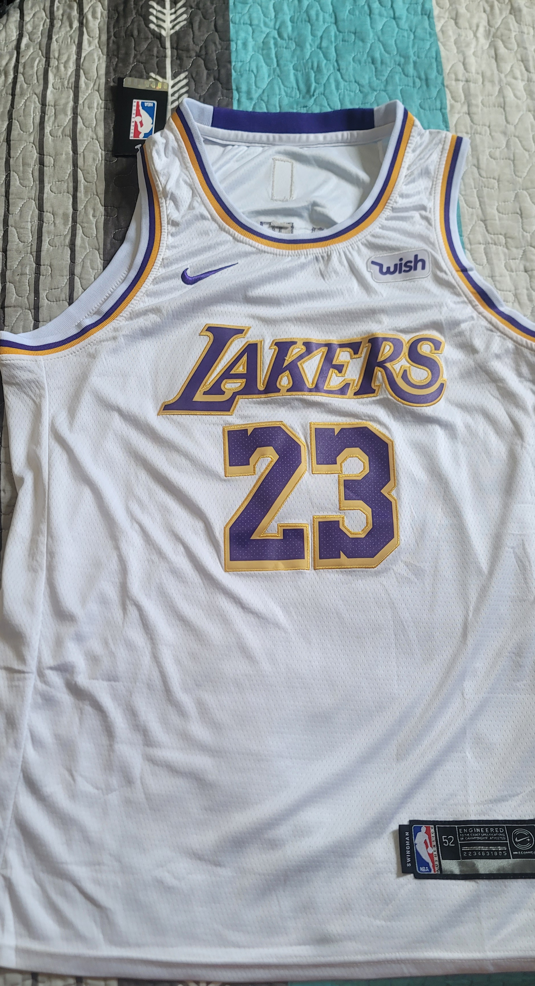 ropa para hombre - Camiseta Lebron James Lakers White 3
