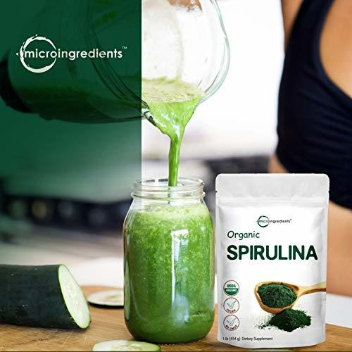 Salud y Equipamiento Médico - Espirulina Organica En Polvo - Micro Ingredients - 1 Lb 2