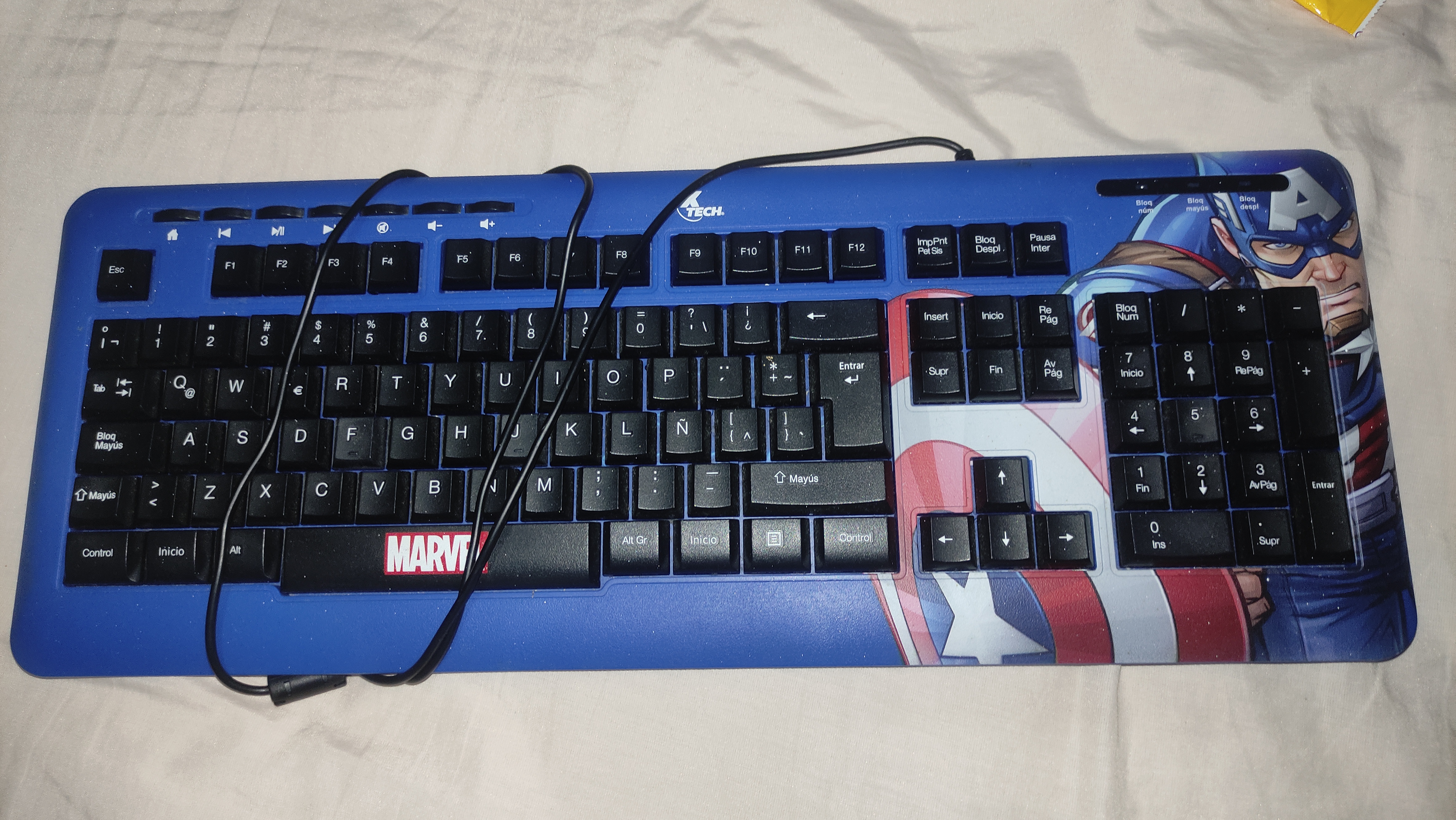 otros electronicos - Teclado Xtech Marvel Capitán América  1