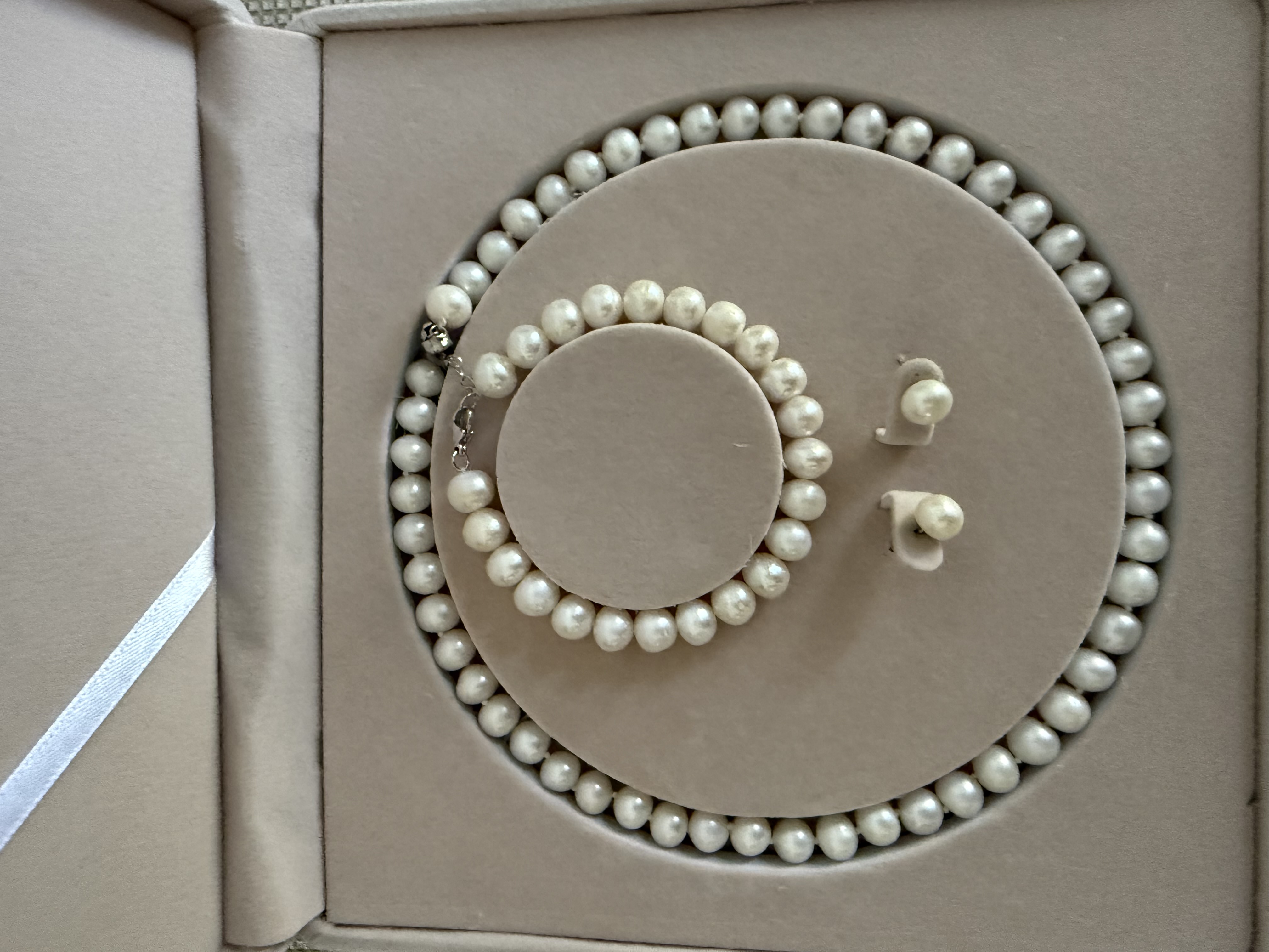 joyas, relojes y accesorios - Juego de perlas collar pulsera aretes