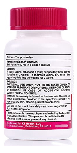 Salud y Equipamiento Médico - Ovulos Vaginales Acido Borico Boricap 30 Unid 1