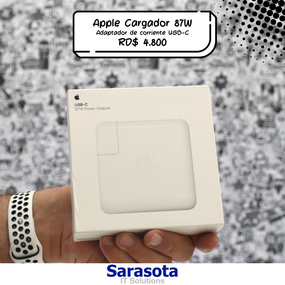 accesorios para electronica - Adaptador de corriente USB-C de 87W de Apple (Cargador o Fuente) 0