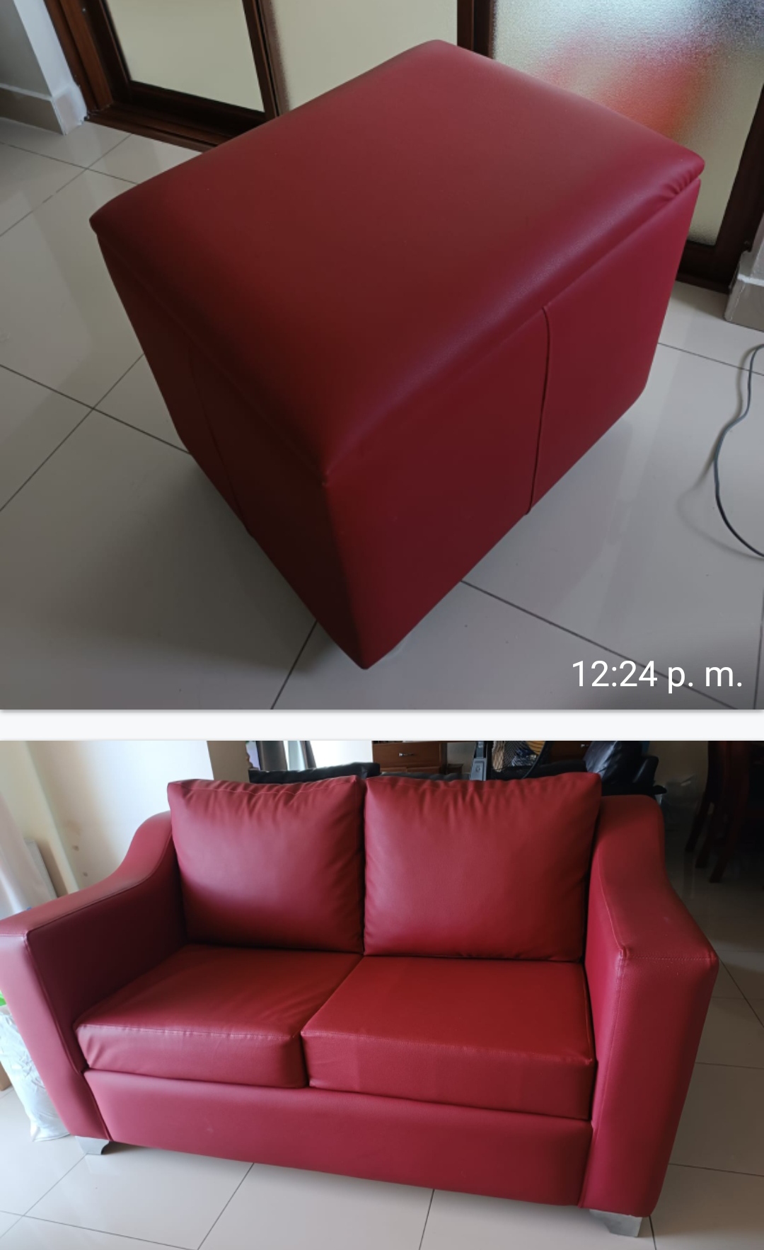muebles y colchones - Sofa Rojo 3