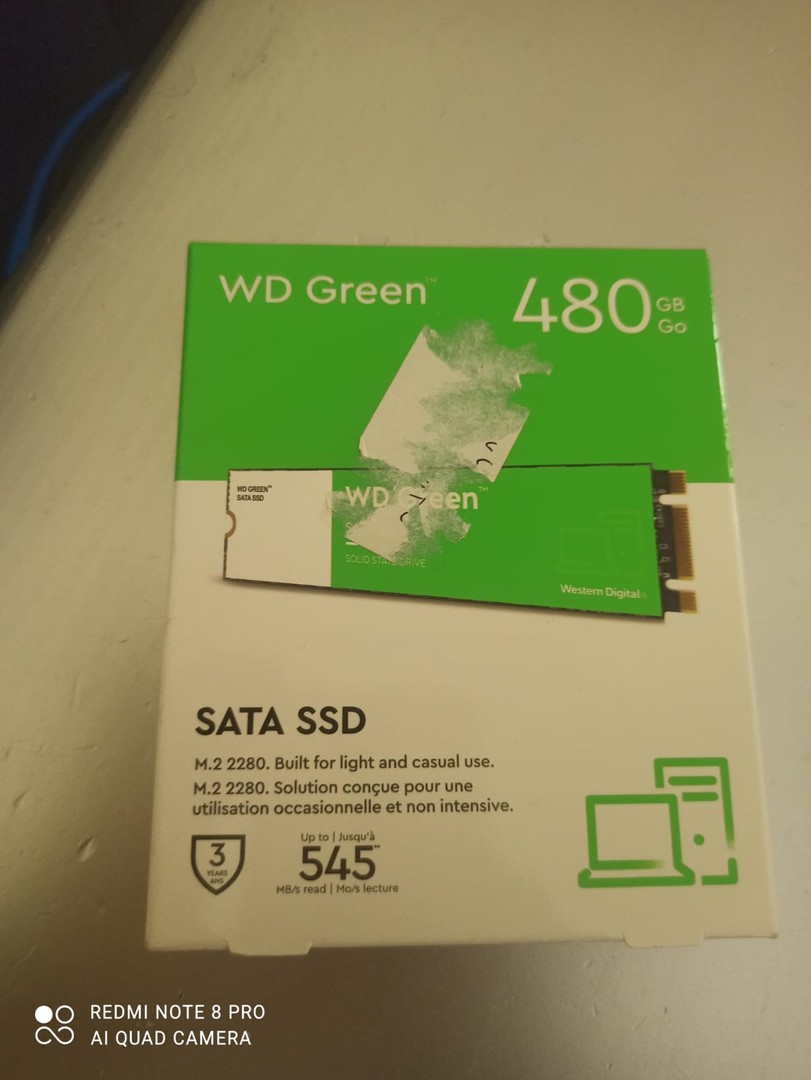 otros electronicos - Disco Duro M2 SATA SSD WD Green 480 GB 1