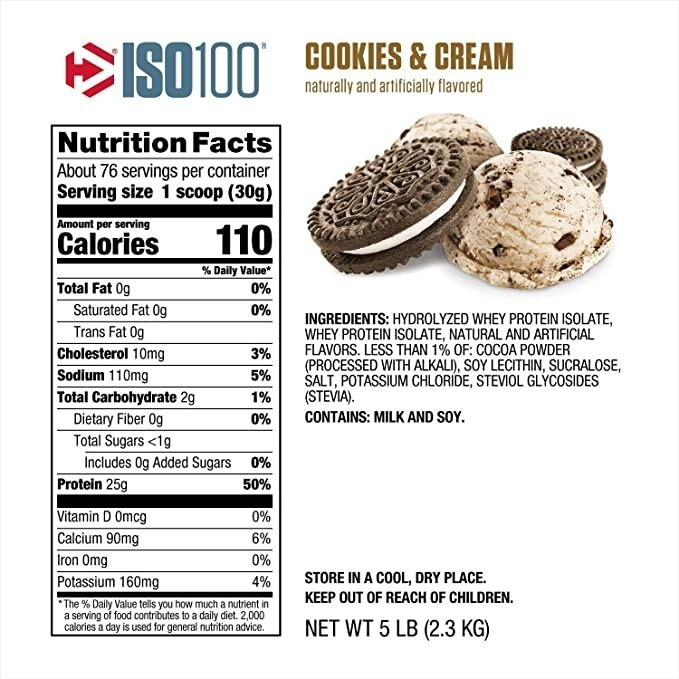 Salud y Equipamiento Médico - Proteina Iso 100 Galletas 5 Lbs 1
