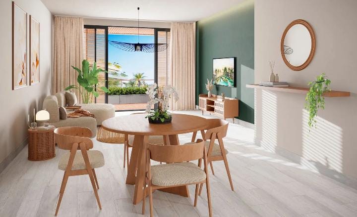casas vacacionales y villas - Apartamentos Full Amueblados con Piscina en Bávaro-Punta Cana  0