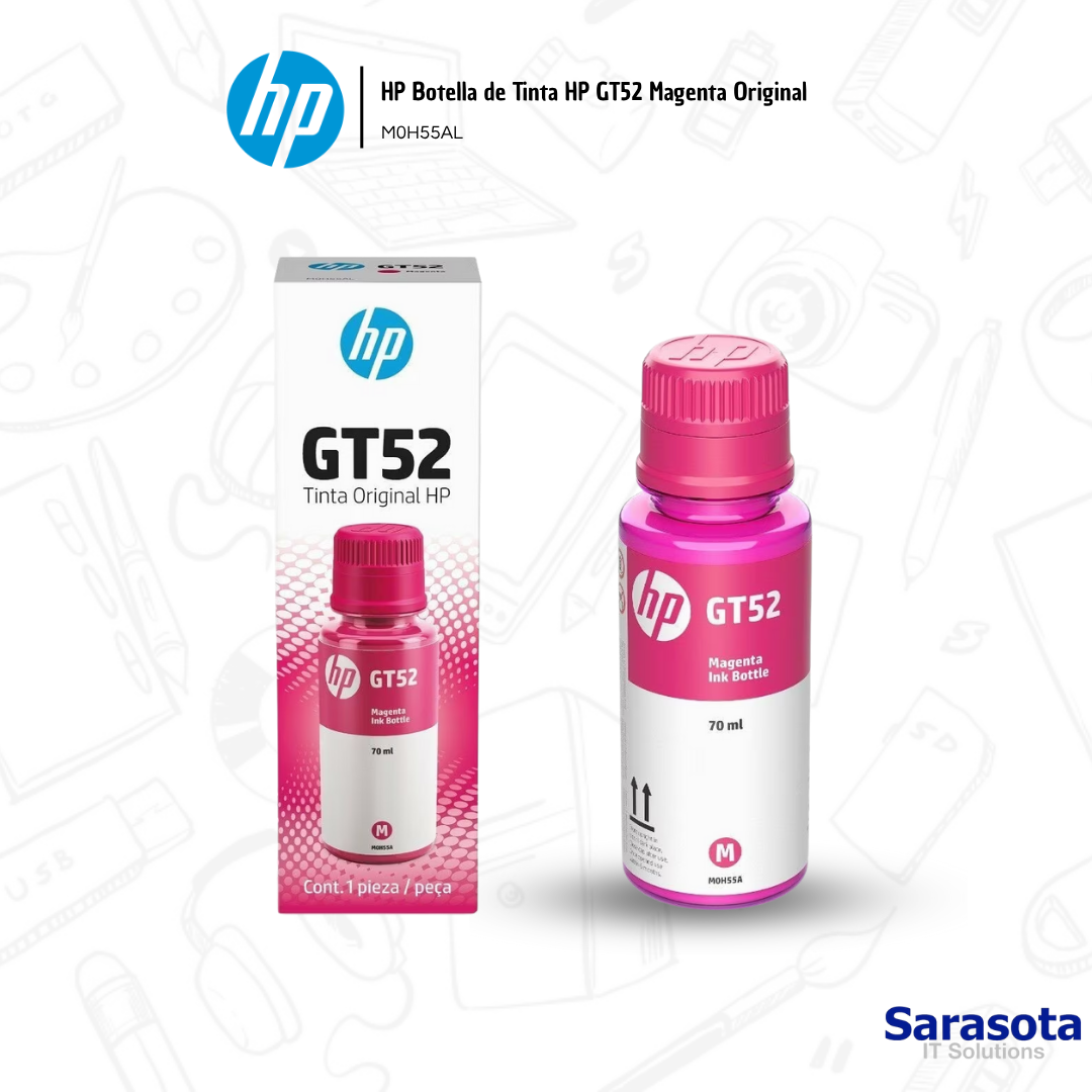 accesorios para electronica - HP Botella de Tinta HP GT52 Magenta Original 0