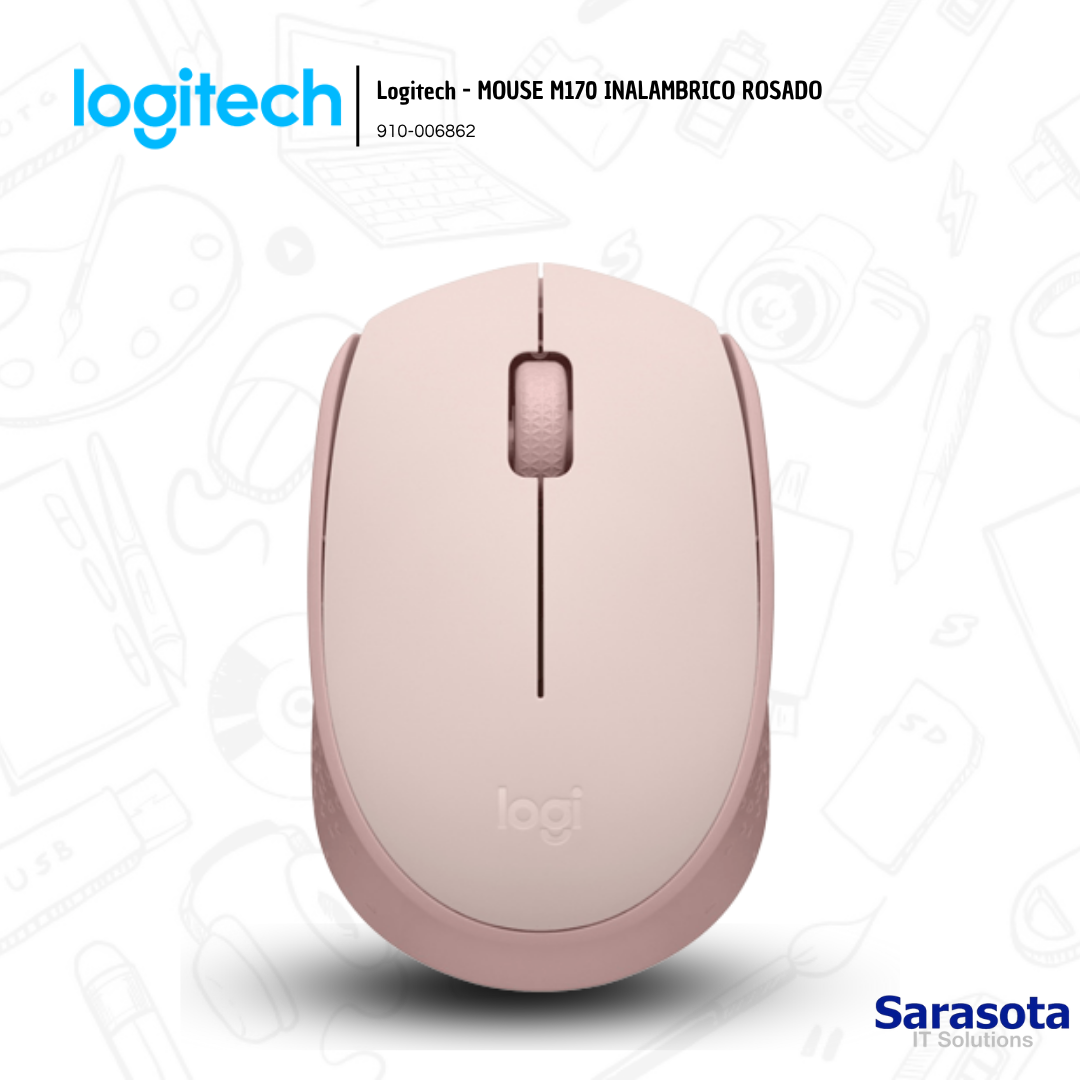 accesorios para electronica - Logitech - MOUSE M170 INALAMBRICO ROSADO