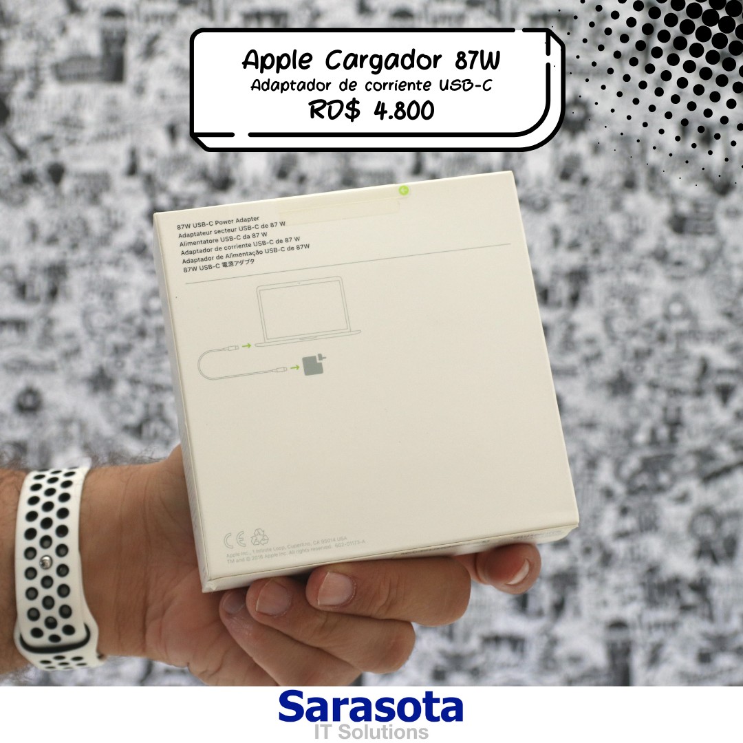 accesorios para electronica - Adaptador de corriente USB-C de 87W de Apple (Cargador o Fuente) 1