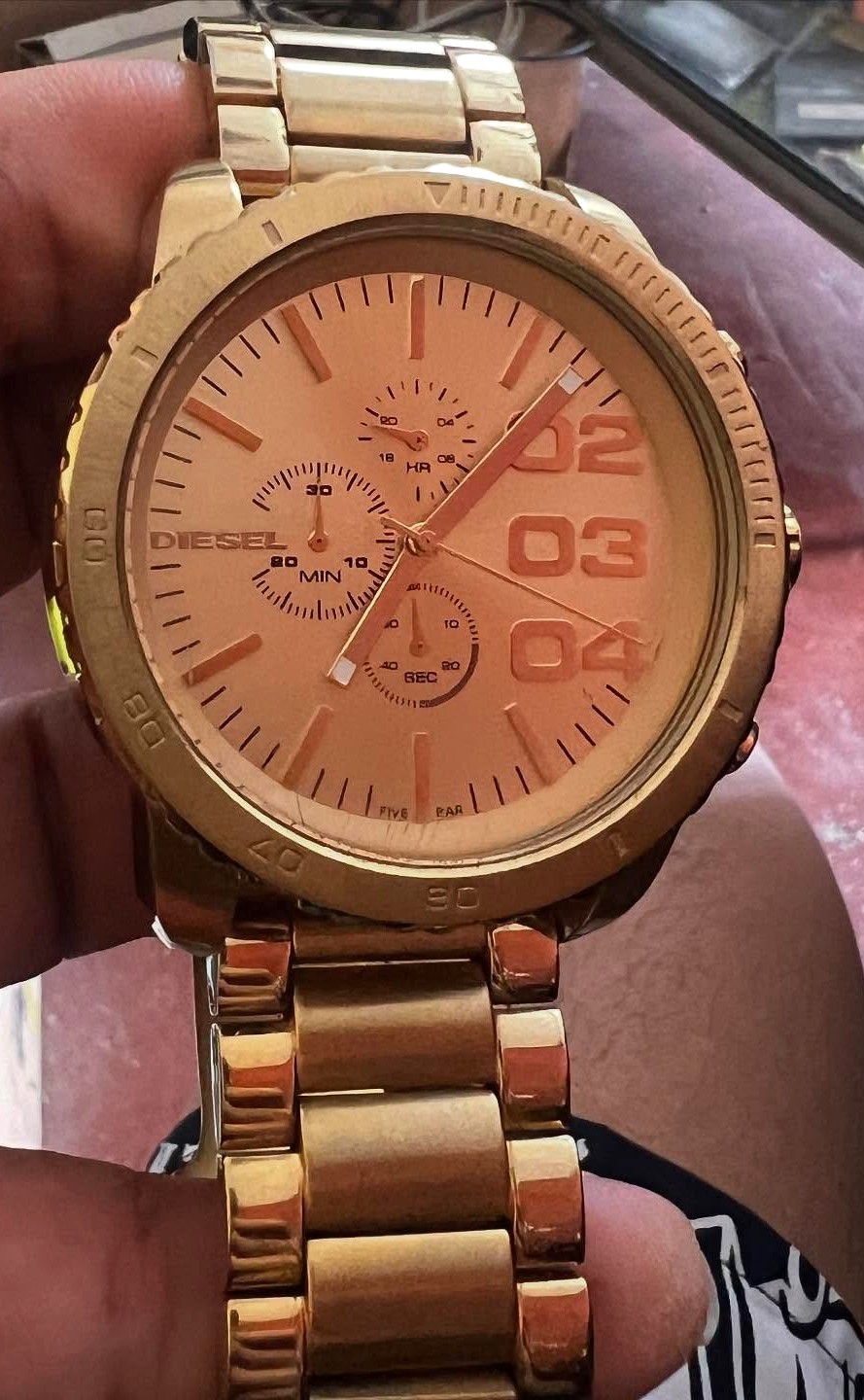 joyas, relojes y accesorios - Reloj Diesel Dz 5301 Dorado 1 Mes de Garantia 0