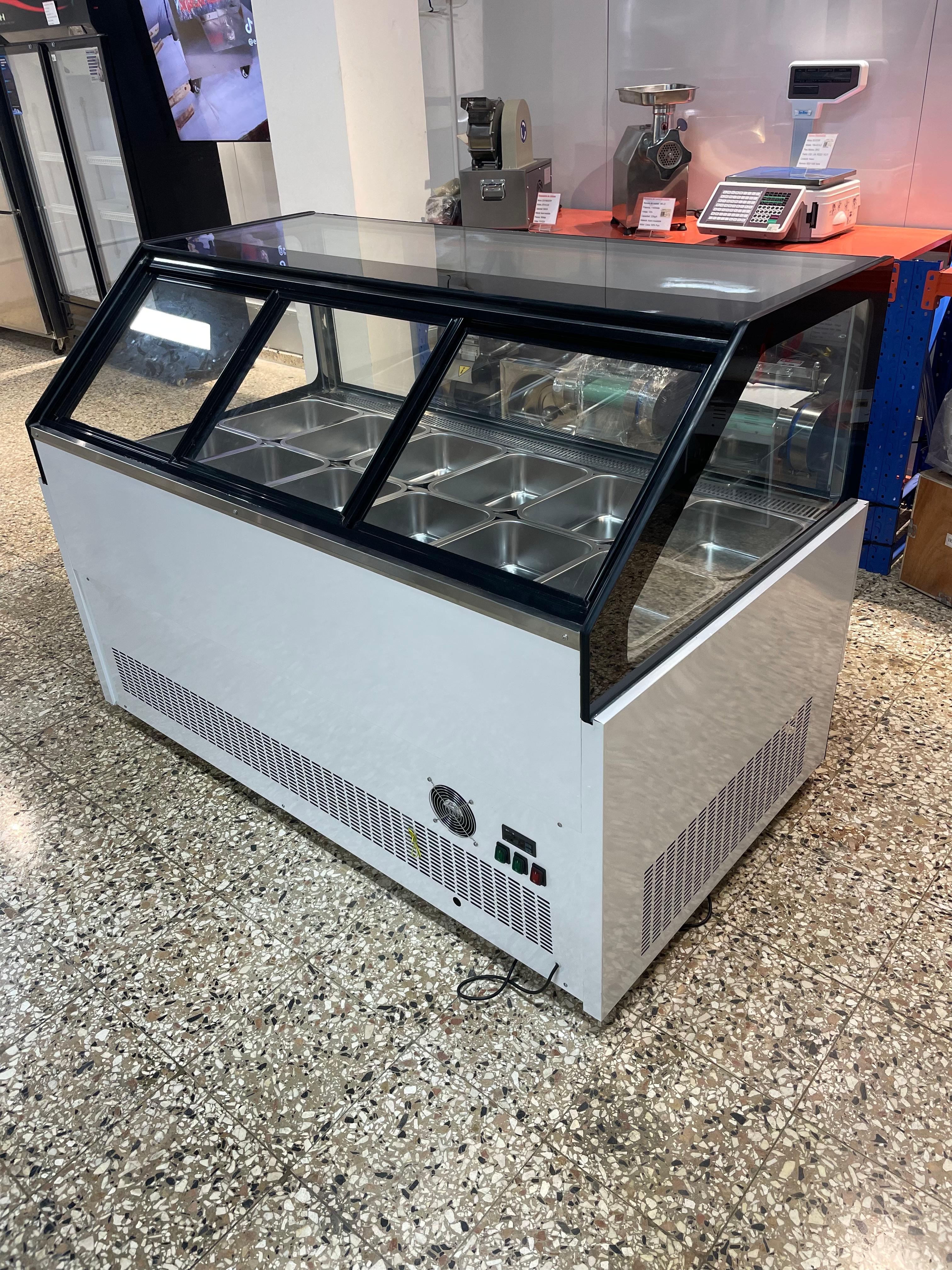 equipos profesionales - Vitrina fria freezer exhibidor para helado duro 7