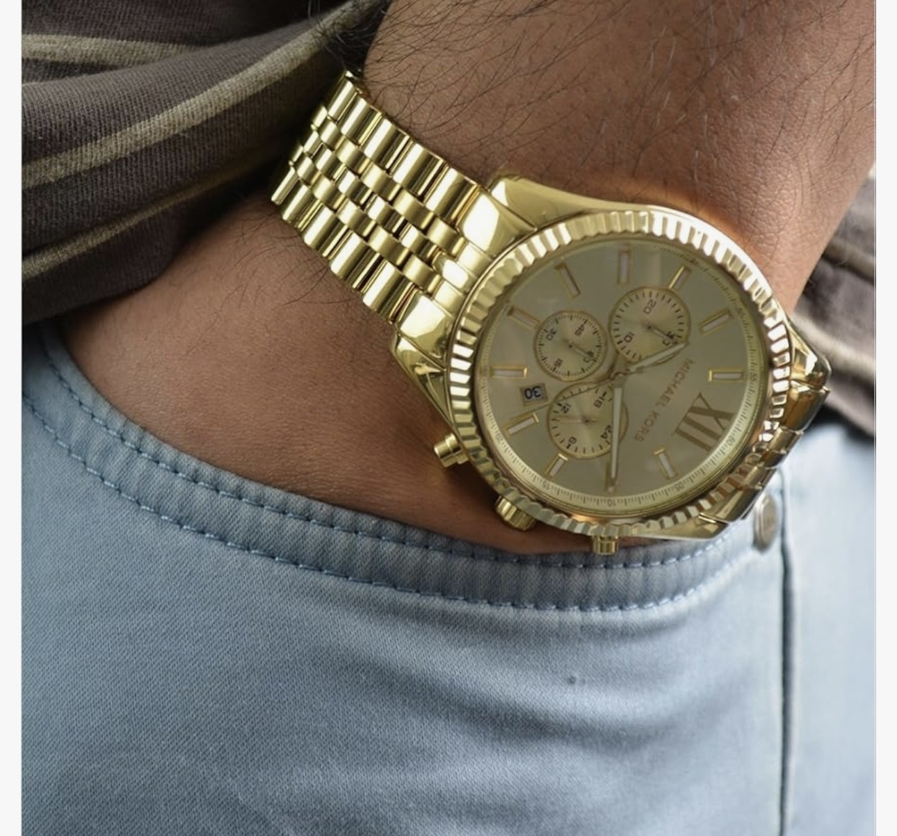 joyas, relojes y accesorios - Reloj Michael Kors Dorado  4