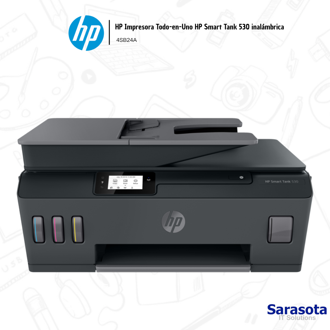 accesorios para electronica - HP Impresora Todo-en-Uno HP Smart Tank 530 inalámb