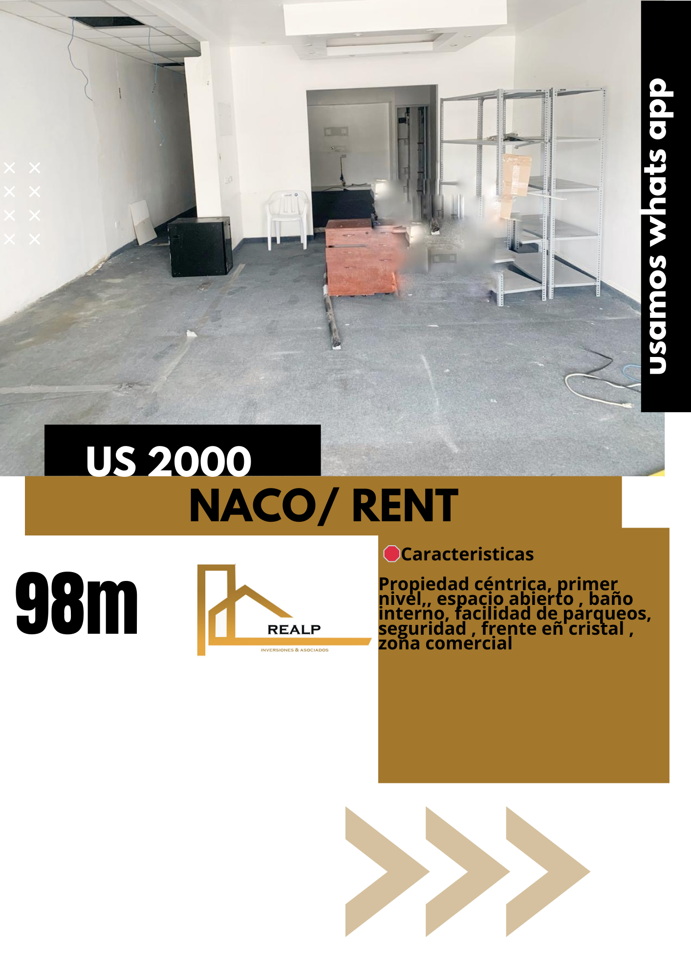 oficinas y locales comerciales - Local en primer nivel naco