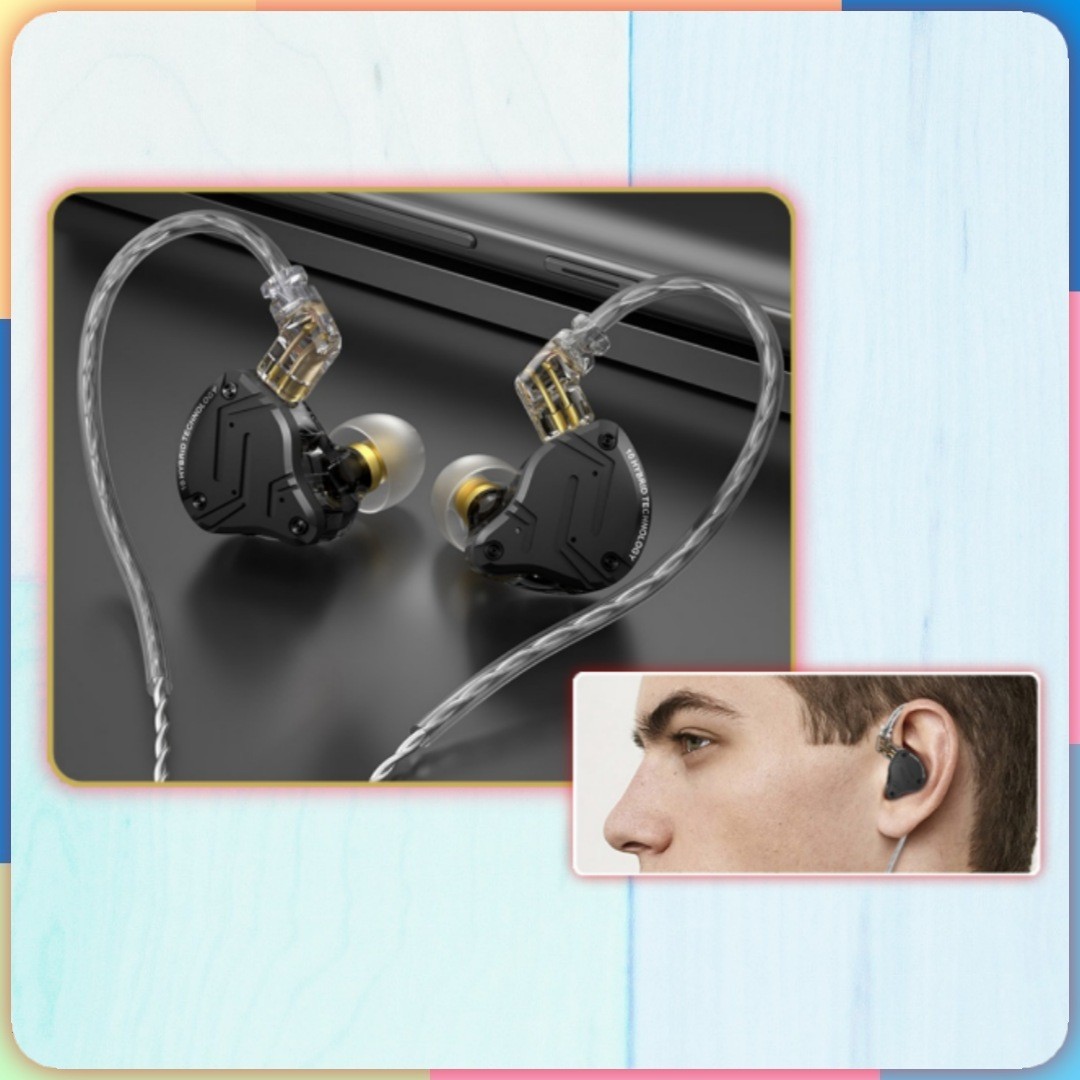 camaras y audio - KZ ZS10 PRO X profesional in-ear monitor de música y auricular para video juegos 0