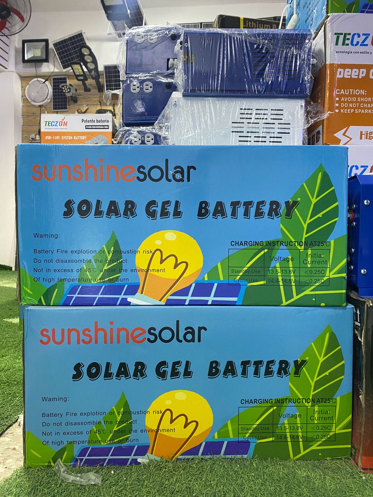 plantas e inversores - baterías de gel marca Sunshine 12 volt 200 AH 