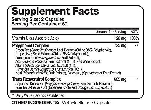 Salud y Equipamiento Médico - Resveratrol 1450mg Antioxidante Inmune Nutrivein 120 Cap 2