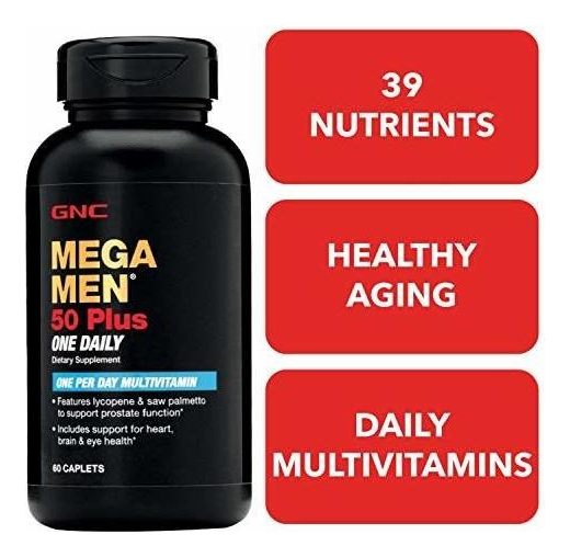 Salud y Equipamiento Médico - Gnc Mega Men 50 Plus Una Multivitamina Diaria Para Hombres 1