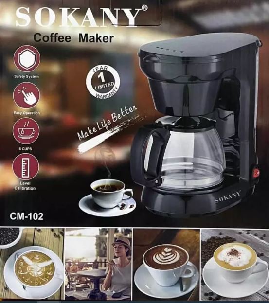 cocina - CAFETERA SOKANY CM-102 5 Tazas 1