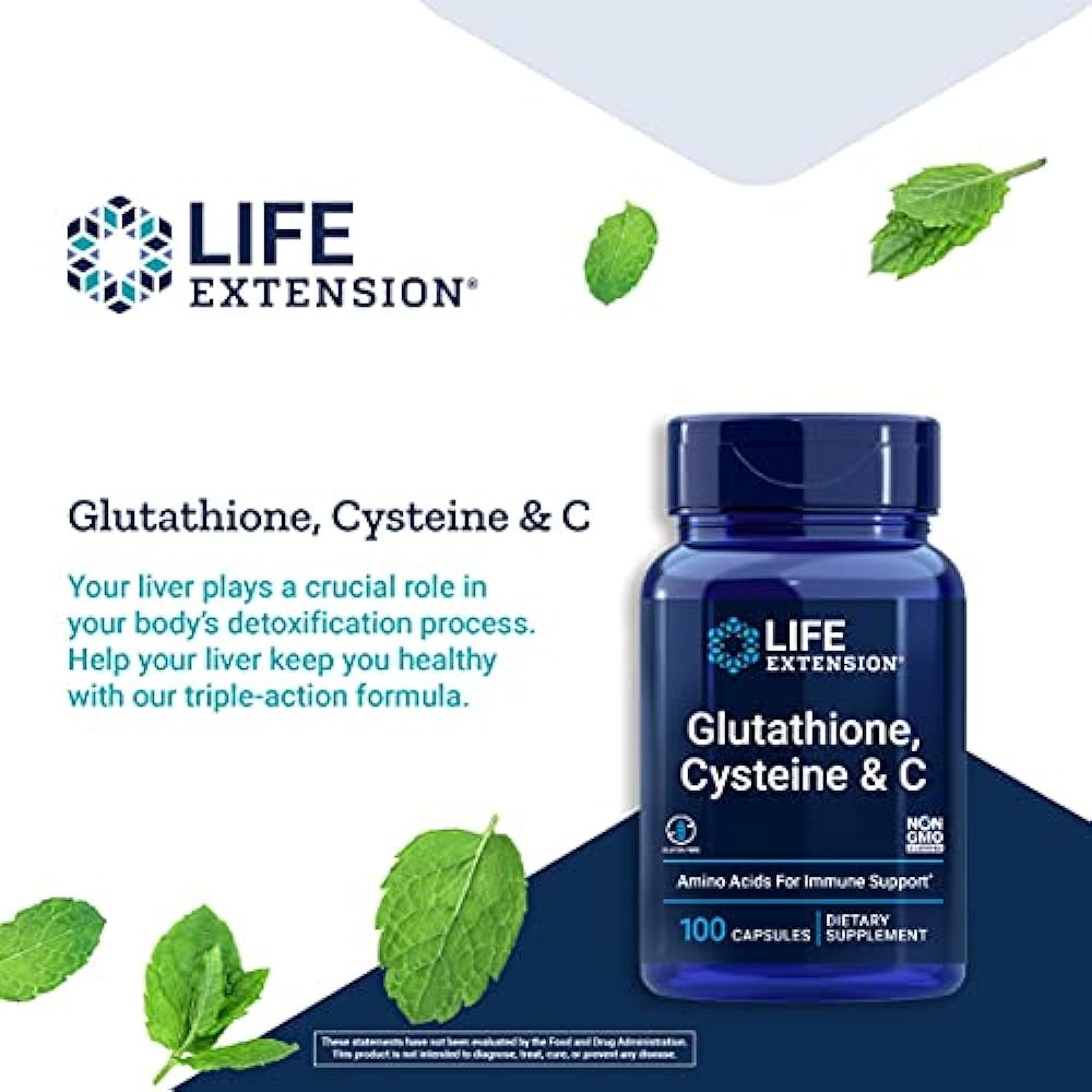 Salud y Equipamiento Médico - Life Extension Glutation,cisteina Y C 750mg, 100 Capsulas 1