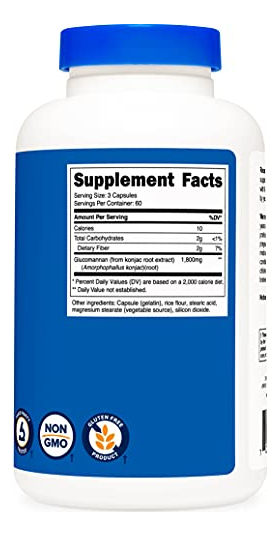 Salud y Equipamiento Médico - Glucomanano 1,800 Mg Por Porcion 3