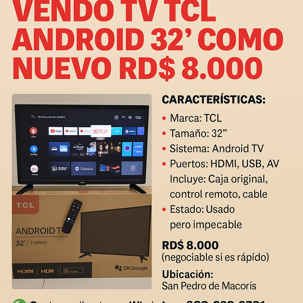 tv - TV TCL Android 32' 0