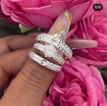 joyas, relojes y accesorios - Trios matrimoniales plata 925 0