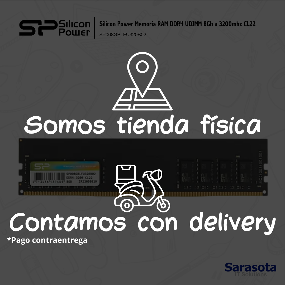 accesorios para electronica - Silicon Power Memoria RAM DDR4 UDIMM 8Gb a 3200mhz 2