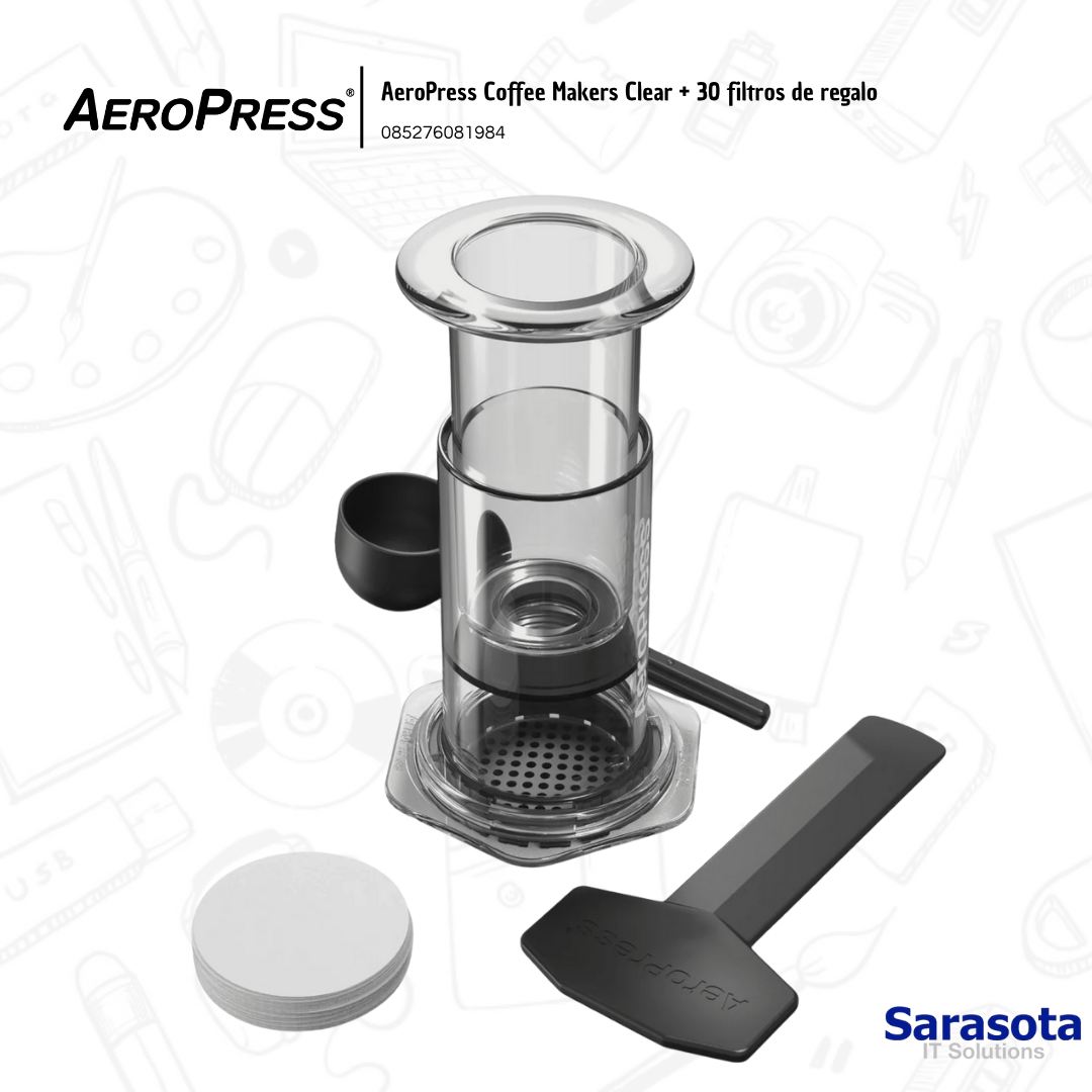 accesorios para electronica - AeroPress Coffee Makers Clear + 30 filtros de rega 1