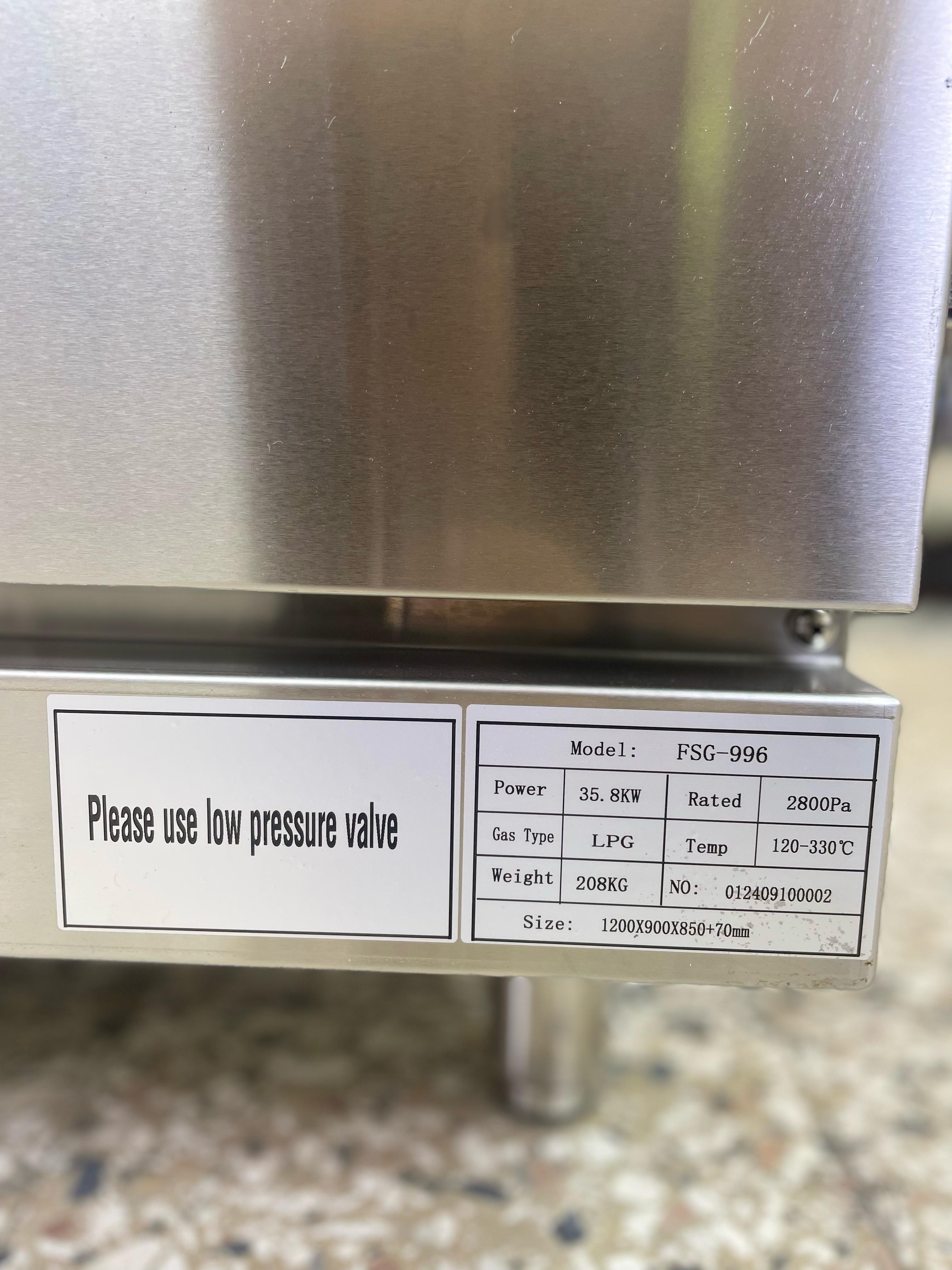equipos profesionales - Estufa industrial comercial de 6 hornillas y horno 1
