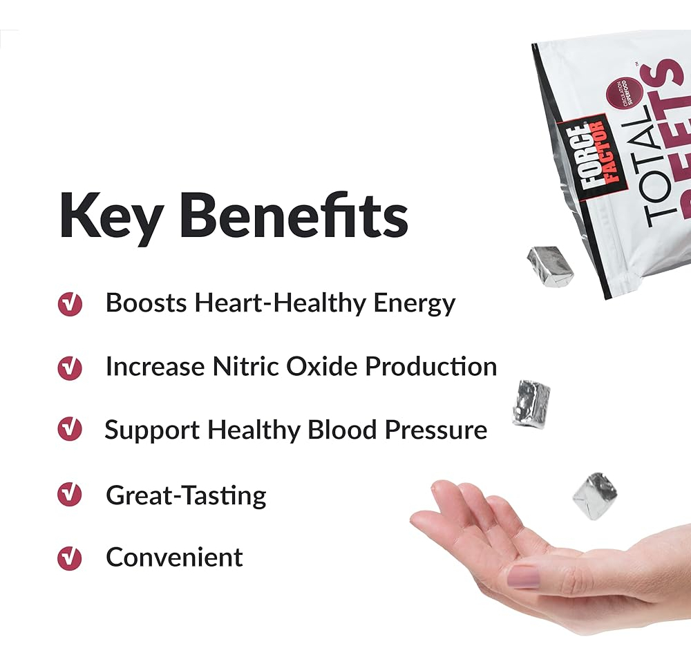 Salud y Equipamiento Médico - Force Factor Total Beets Suplementos De Apoyo A La Presión A 1