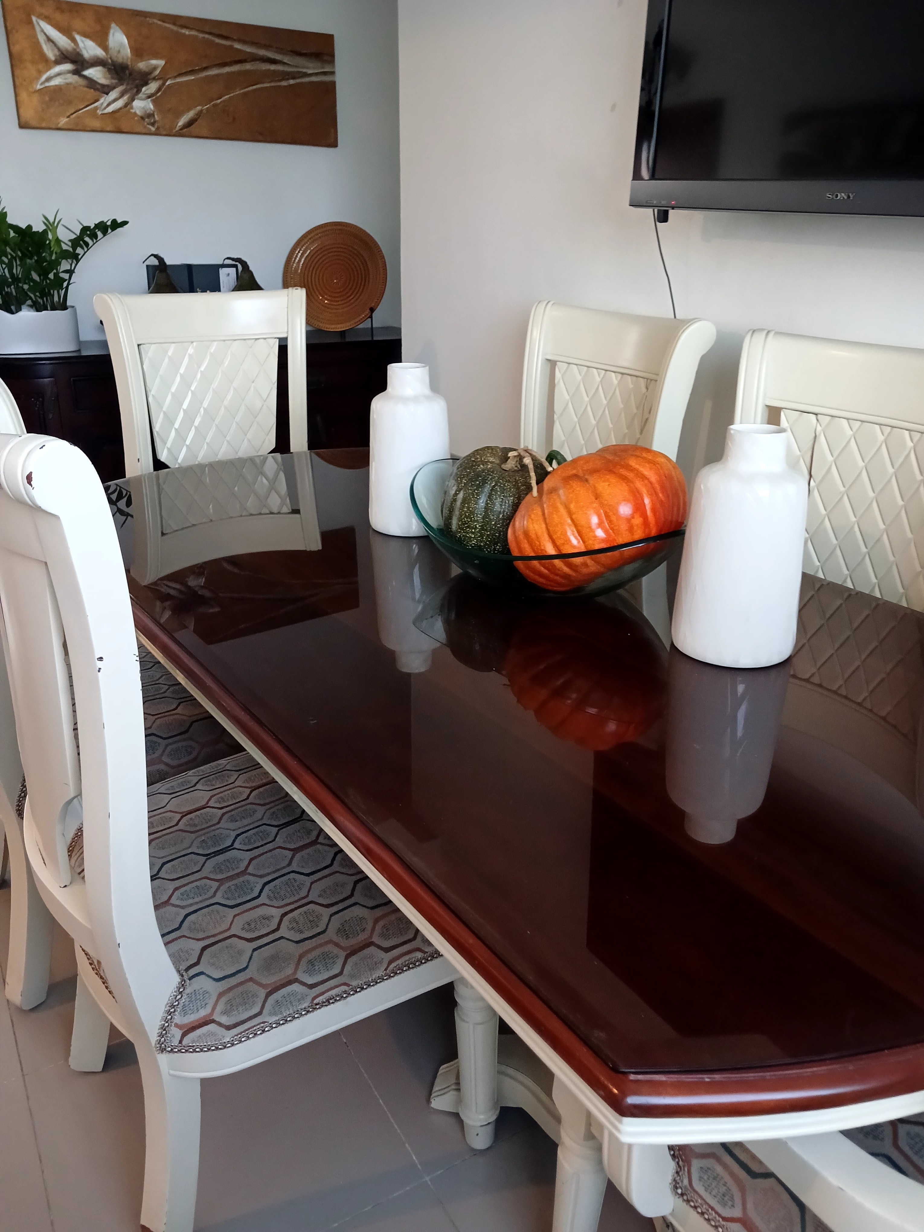 muebles y colchones - Elegante y atemporal comedor en caoba de 6 sillas 3