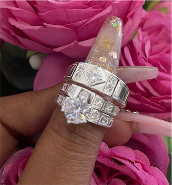 joyas, relojes y accesorios - Trios matrimoniales plata 925 1