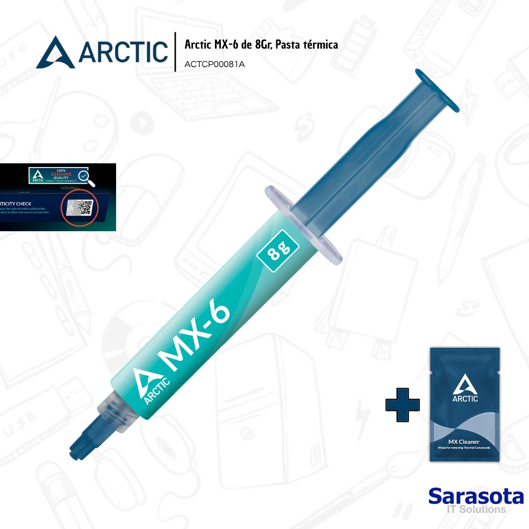 accesorios para electronica - Pasta térmica Arctic MX-6 de 8gr. mas regalo  2