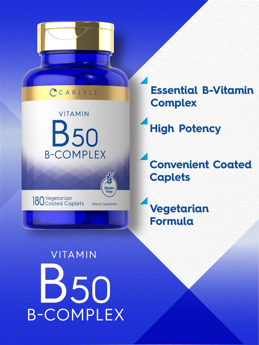 Salud y Equipamiento Médico - Complejo De Vitamina B50 De Carlyle 2