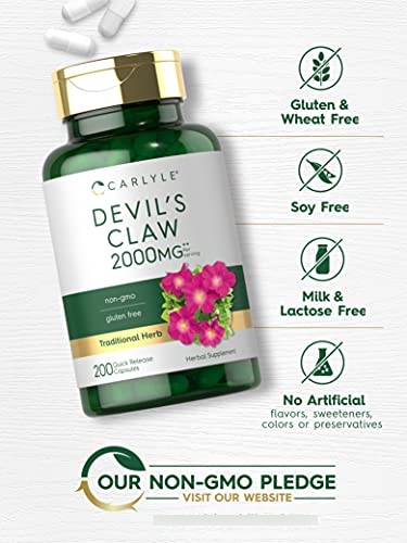 Salud y Equipamiento Médico - Garra Del Diablo 2000mg 200 Cap Carlyle 3