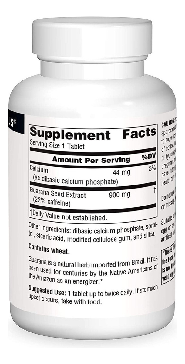 Salud y Equipamiento Médico - Guarana 60 Tab Source Naturals - U - Unidad A $3194 1