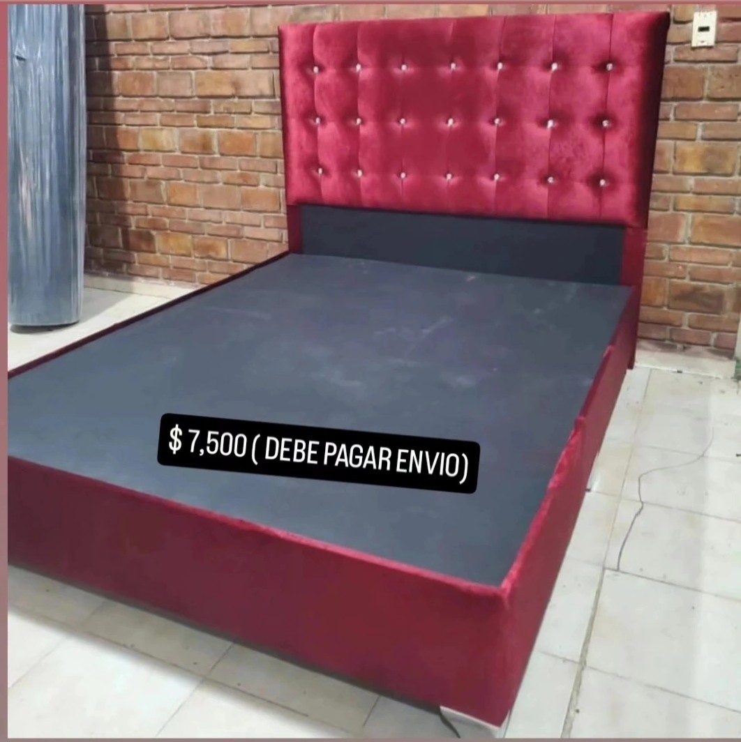 muebles y colchones - Gran Liquidación  de bases de camas tapizadas  en excelentes costos 0
