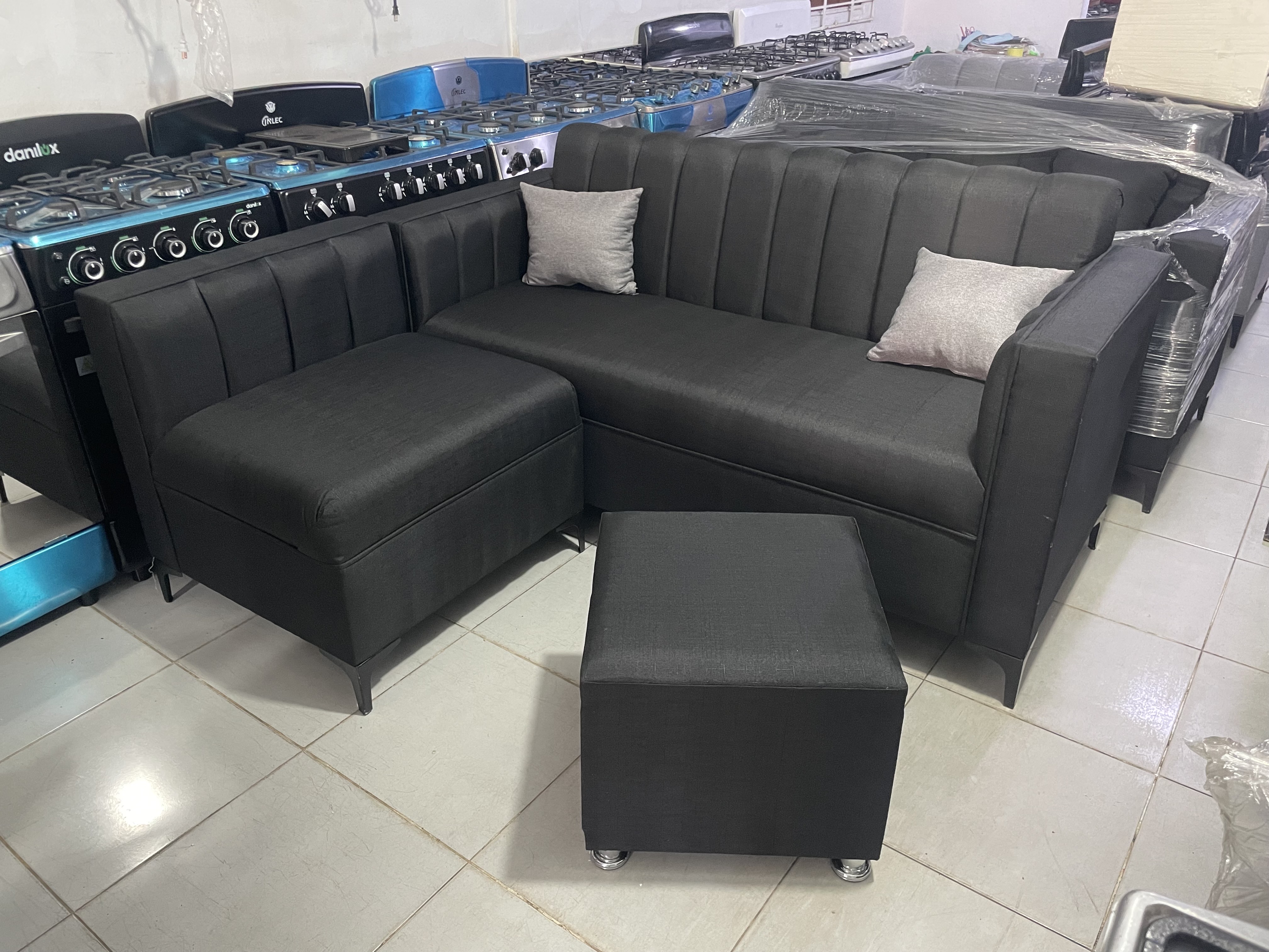muebles y colchones - Juego de sala Mini L nuevo con garantías full 2