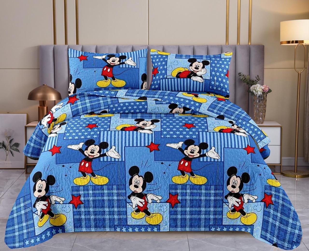 decoración y accesorios - colchas  para cama twin (24) de Mickey mouse y princesas  2