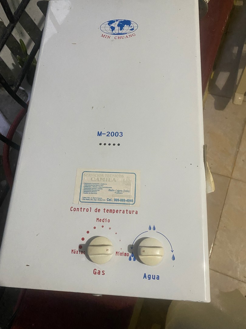 electrodomesticos - calentador de agua de gas para el hogar M-2003, EN BUENA CONDICIONES.