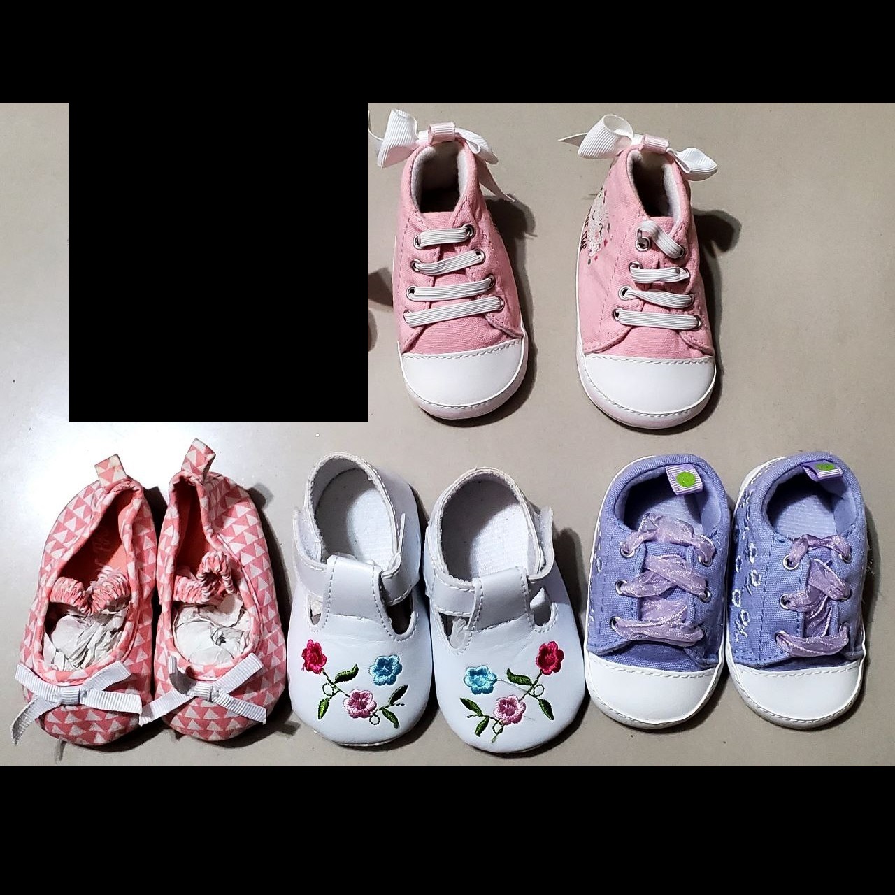 ropa y zapatos - 6 Pares zapato  tenis niña 0-3 meses. Todo por $500 5