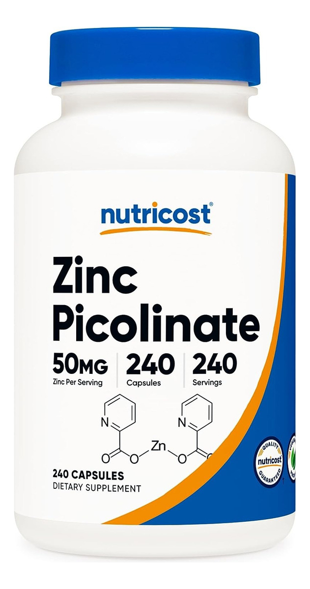 Salud y Equipamiento Médico - Nutricost Zinc Picolinato 50 Mg, 240 Capsulas Vegetarianas - 0